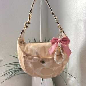 COACH Y2K Hamptons Scribble Signature Hobo Bag L05J-132